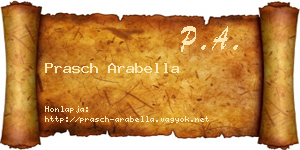 Prasch Arabella névjegykártya